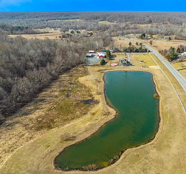 large preen pond aerial view