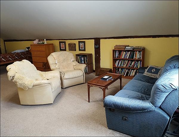 Seating area in loft apartment