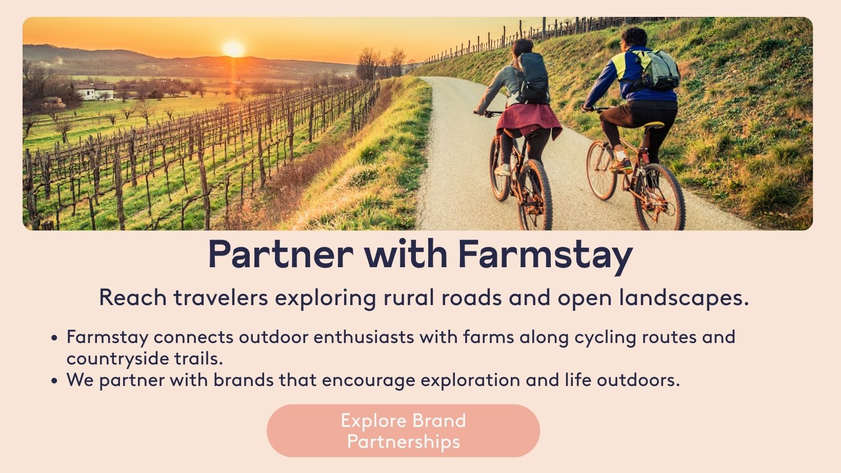 Reach travelers exploring rural roads and open landscapes.