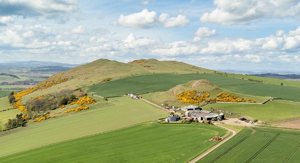 Aerial view of Lahill Craig Farm 