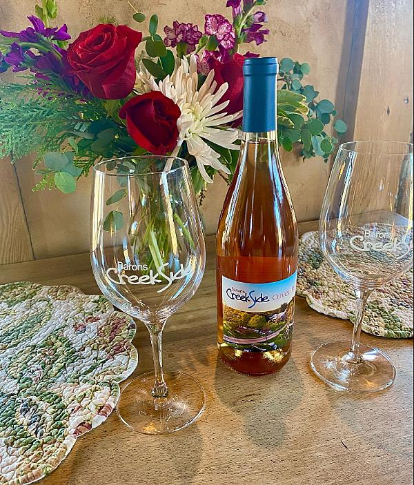 wine and 2 wine glasses