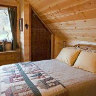 Bed at the Meadow Branch Cottage