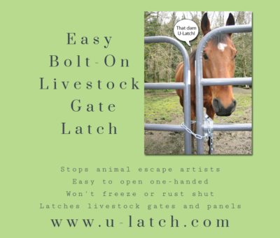 U-Latch Easy Bolt-on Livestock Gate Latch