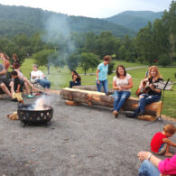 Campfire and sing-along at the Main Lodge -with roasted marshmallows. Fri and Sat nights. Make your own campfire at your lodge or cabin.