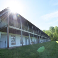 Front of one lodge of mountain-side.