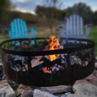 Our fire pit is a great spot to gather with your loved ones, counting shooting stars or watching the Northern Lights, which have been frequent lately!